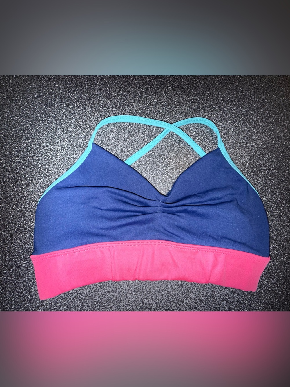 Tiger Friday Dance Bra Top Pink/Blue/Teal Size Adult XS